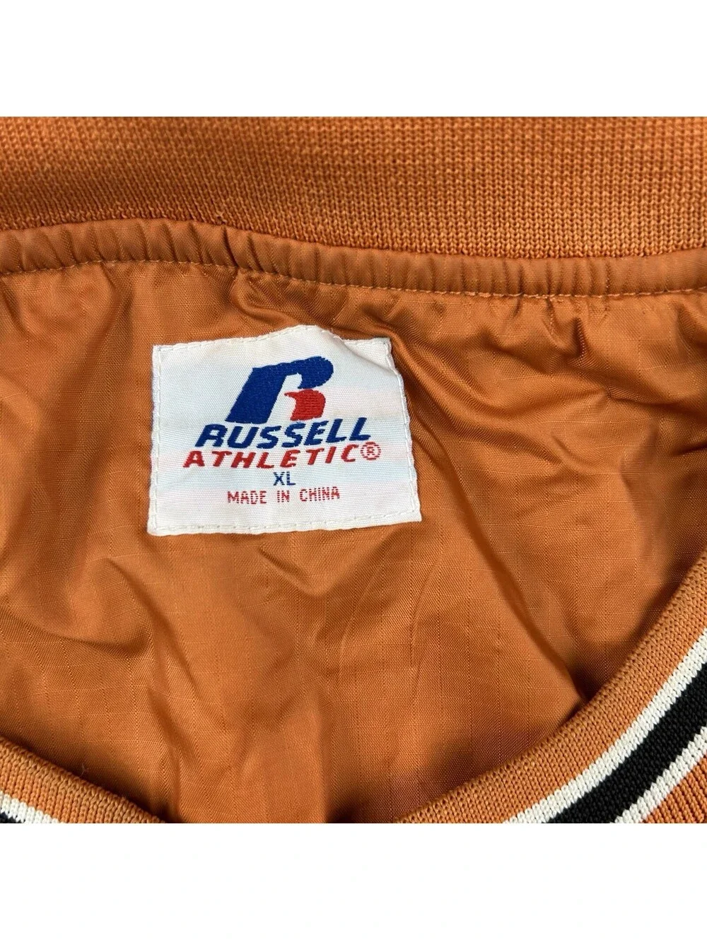 Vintage Texas Linghorns Pullover Windbreaker Jacket Russell Men’s Size XL Lined
